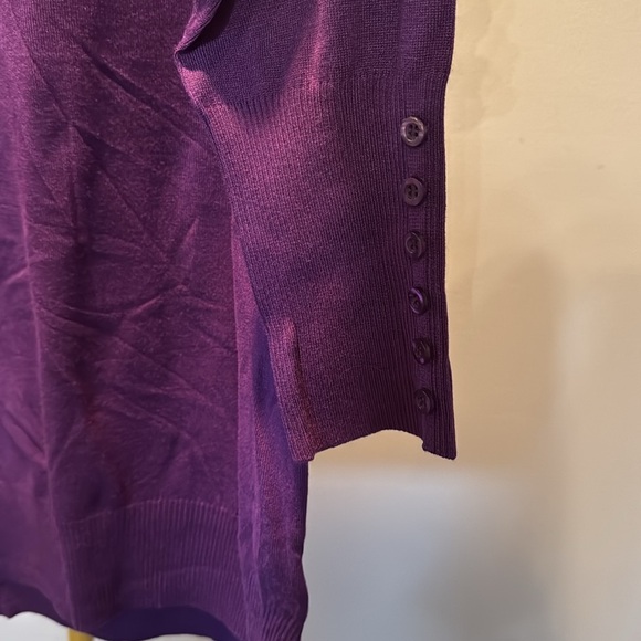 Zenana outfitters crewneck purple knit sweater NWT 2X - Picture 3 of 9